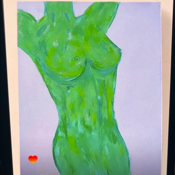 Green Abstract Female Form Art Print - Picture 2 of 2